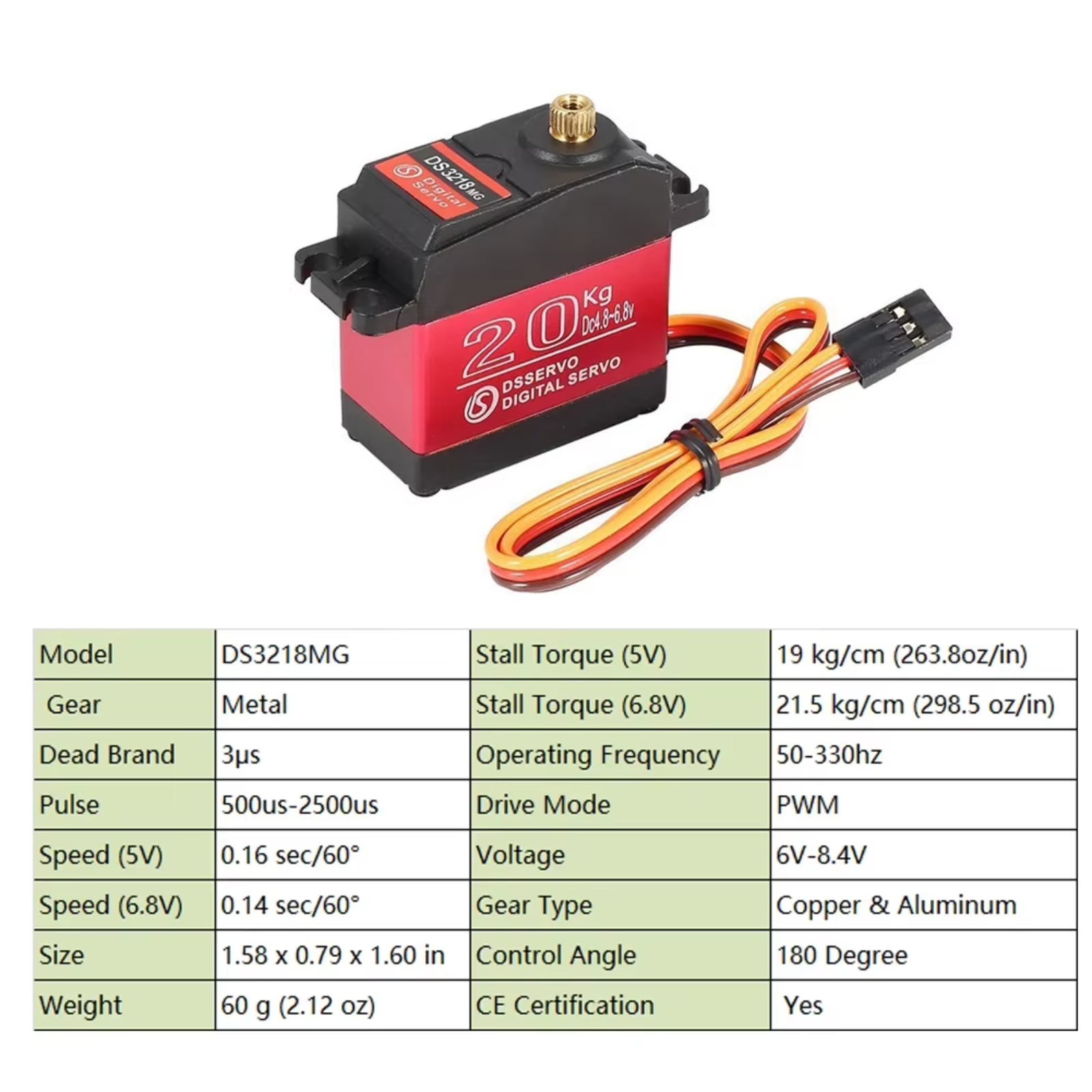 10PCS DS3218 20KG Digital Serv - Rc Hobby Shops 评论和价格